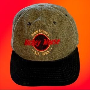 Vintage 90's Mickey Mouse Walt Disney Est. 1928 Snapback Hat Cap Made in USA